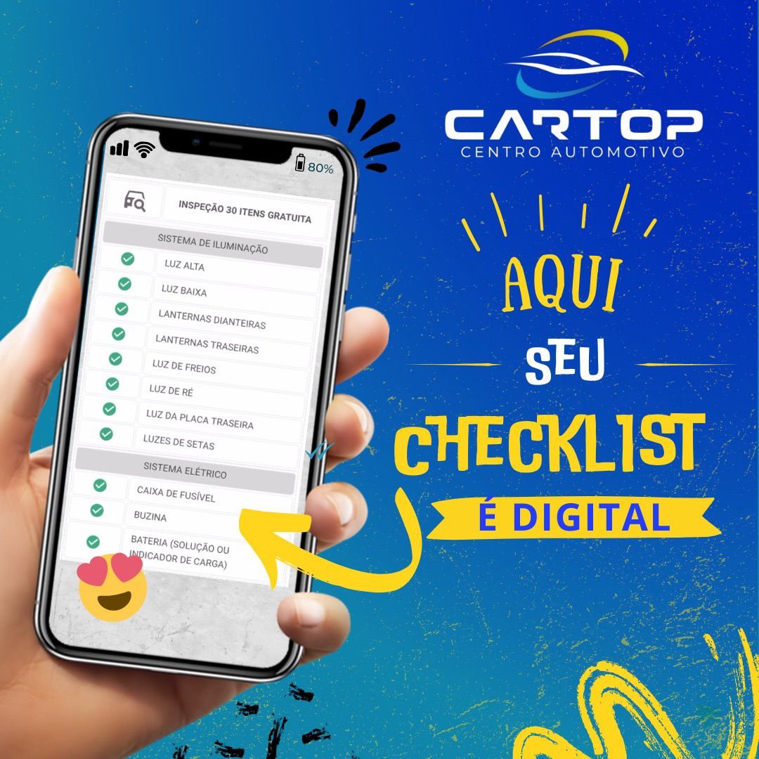 Checklist digital de 30 itens no CheckMotors